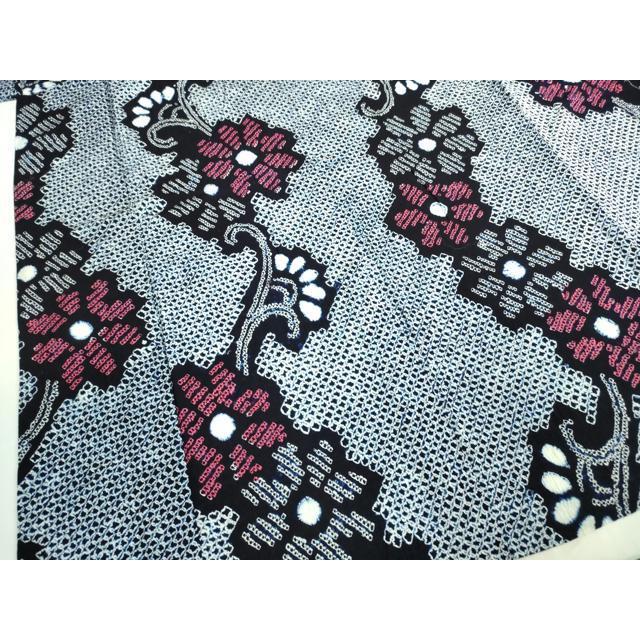 平和屋本店□極上 夏物 浴衣 有松鳴海絞り 花唐草文 綿 逸品  