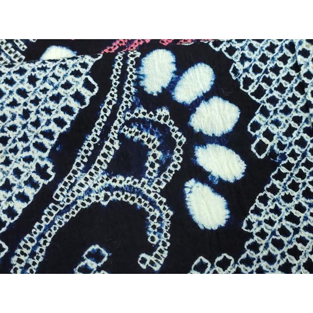 平和屋本店□極上 夏物 浴衣 有松鳴海絞り 花唐草文 綿 逸品  