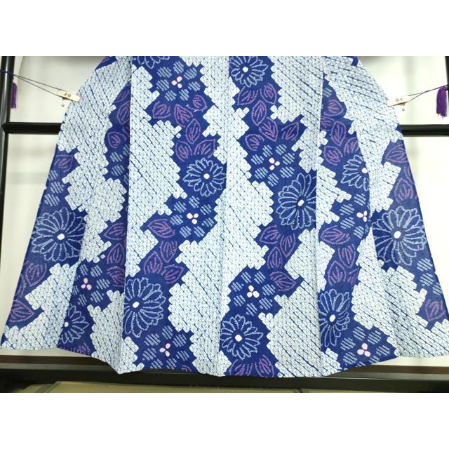 平和屋本店□極上 夏物 浴衣 有松鳴海絞り 舞花文 綿 逸品  