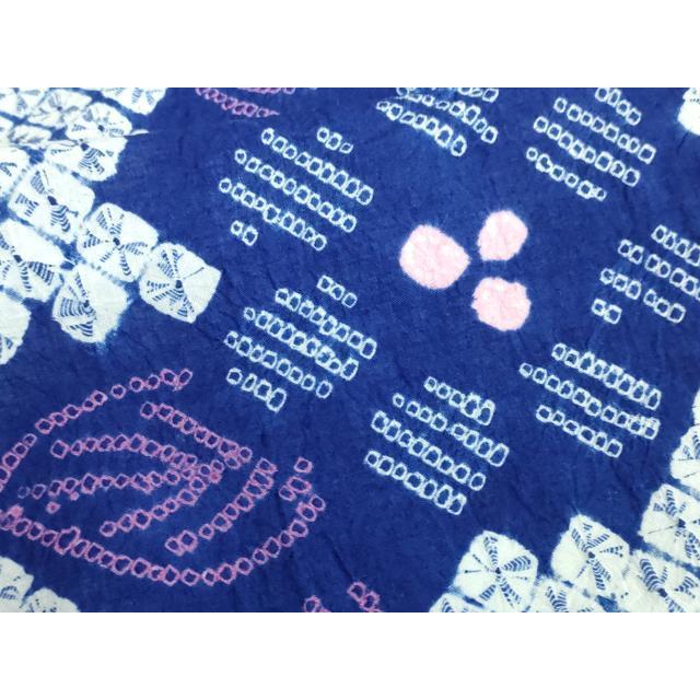 平和屋本店□極上 夏物 浴衣 有松鳴海絞り 舞花文 綿 逸品  