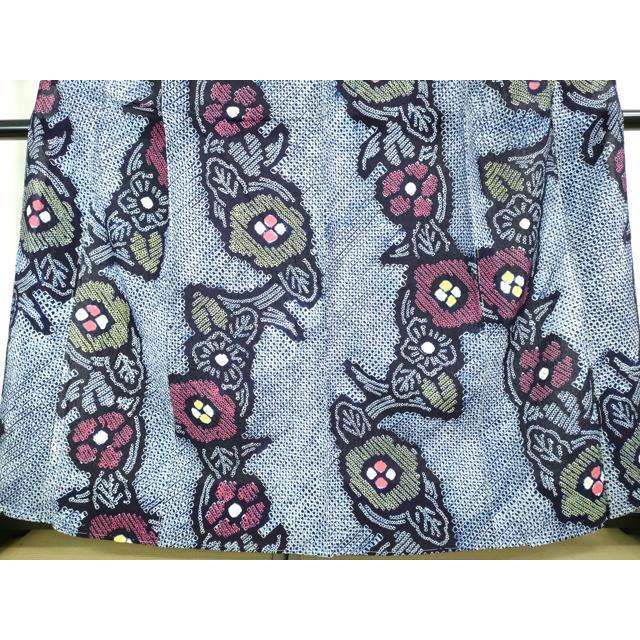 平和屋本店□極上 夏物 浴衣 有松鳴海絞り 草花文 綿 逸品 未使用  