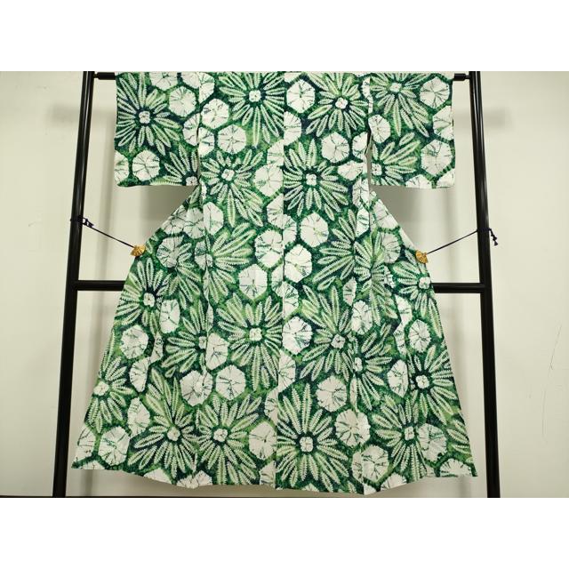 平和屋本店□極上 夏物 浴衣 有松鳴海絞り 舞花文 綿 逸品 DZAA20299kh5