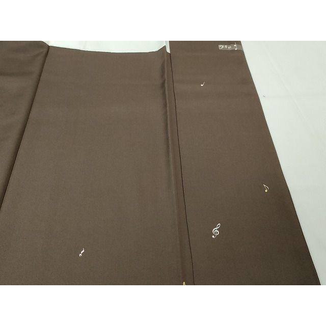平和屋本店●極上　二代目・由水十久　本加賀友禅　訪問着　モーツァルト頌　黒橡色地　証紙付き　逸品　未使用　DZAA2119kh4 平和屋本店○極上 二代目・由水十久 本加賀友禅 訪問着 モーツァルト頌