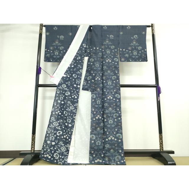 平和屋本店■極上　夏物　染織の名門　しょうざん  生紬　訪問着　花唐草文　逸品　DZAA2720kh5 平和屋本店□極上 夏物 染織の名門 しょうざん 生紬 訪問着 花唐草文