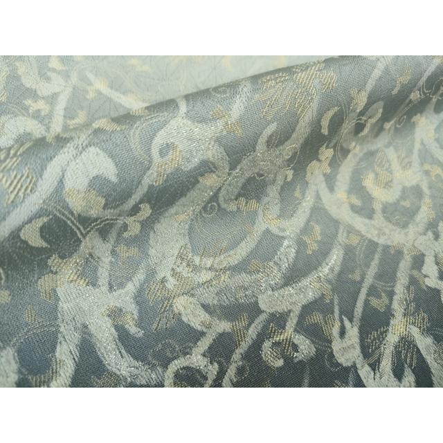 平和屋本店□極上 龍村晋謹製 訪問着 お召地 鳳凰唐草地紋 暈