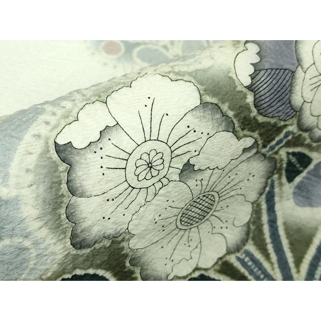 平和屋本店■希少　藤娘きぬたや　袋帯　辻ヶ花　銀通し地　落款有り　逸品　未使用　DZAA3326kh5 平和屋本店□希少 藤娘きぬたや 袋帯 辻ヶ花 銀通し地 落款有り 逸品
