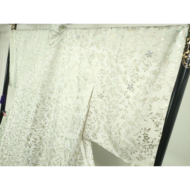 平和屋本店■極上　訪問着　トールサイズ　花唐草文　暈し染め　金銀彩　反端付き　逸品　未使用　DZAA3419kh5 平和屋本店□極上 訪問着 トールサイズ 花唐草文 暈し染め 金銀彩 反端