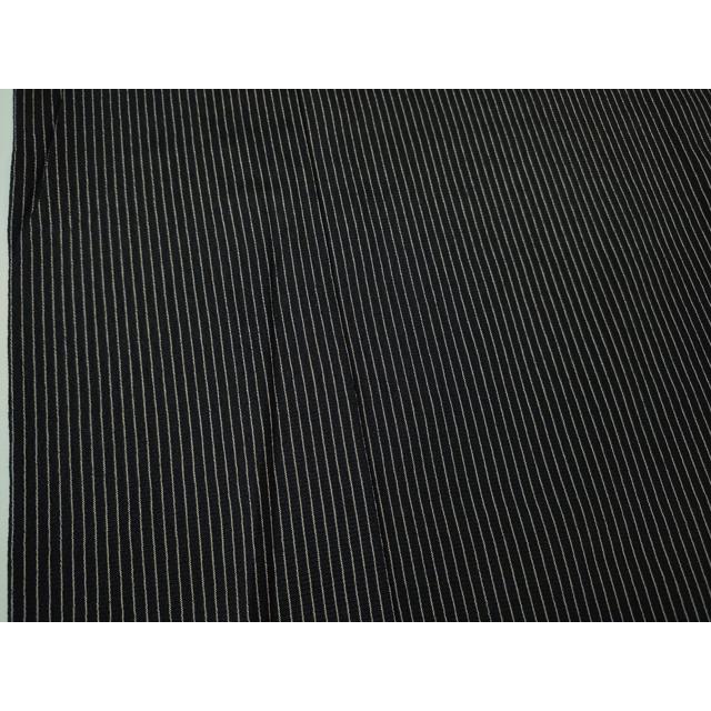 平和屋本店□極上 本塩沢 単衣 縞 黒地 逸品 未使用 DZAA3477kh5
