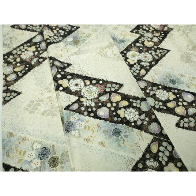 平和屋本店■極上　吉乃一廉　幻の辻が花　小紋　暈し染め　金彩　銀通し地　さが美扱い　逸品　DZAA3610kh5 平和屋本店□極上 吉乃一廉 幻の辻が花 小紋 暈し染め 金彩