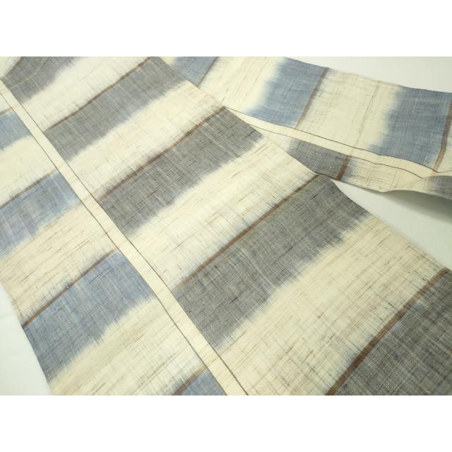 平和屋本店＊極上　夏物　沖縄県無形文化財指定　本場八重山上布　麻　九寸名古屋帯　横段文　逸品　DZAB5518kh6 楽天市場】平和屋本店□希少 夏物 沖縄県無形文化財指定 本場八重山上
