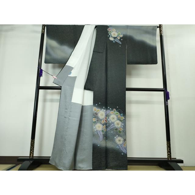 平和屋本店□最高級 二代目 久保田一竹 幻の辻が花 訪問着 暈し染め 金