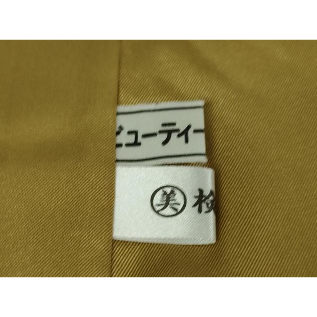 平和屋本店□極上 本場黄八丈 黒八丈 紬 手織 市松綾織 伝統工芸士