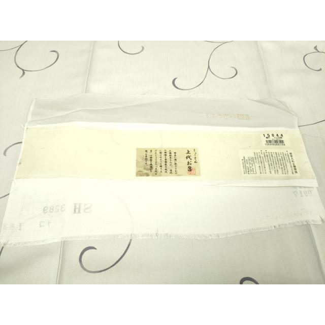 平和屋着物●極上　黄金糸　お召　花唐草文　茶鼠色地　反端付き　逸品　未使用　CZAA4698s6 平和屋本店□極上 摺型友禅 京都 多ち花 小紋 枝花文 鬼しぼ縮緬 逸品