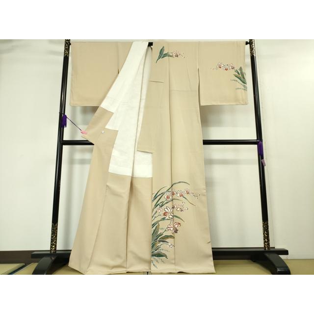 平和屋本店■超希少　染彩芸術の巨匠　皆川月華　訪問着　杜若　肌色地　金彩　縮緬地　逸品　DZAA4412kh5