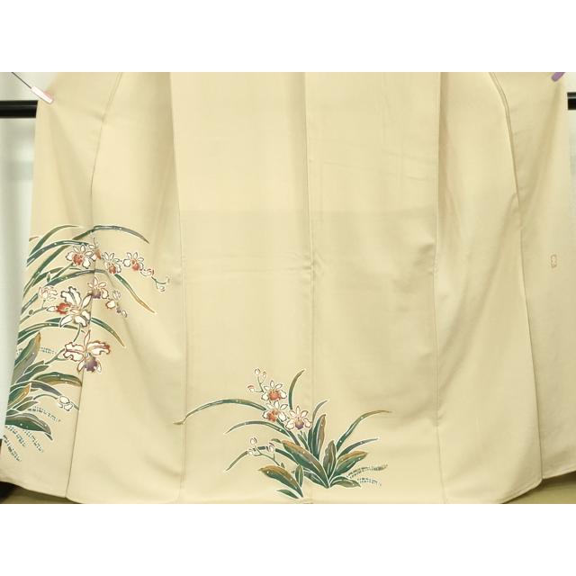 平和屋本店■超希少　染彩芸術の巨匠　皆川月華　訪問着　杜若　肌色地　金彩　縮緬地　逸品　DZAA4412kh5