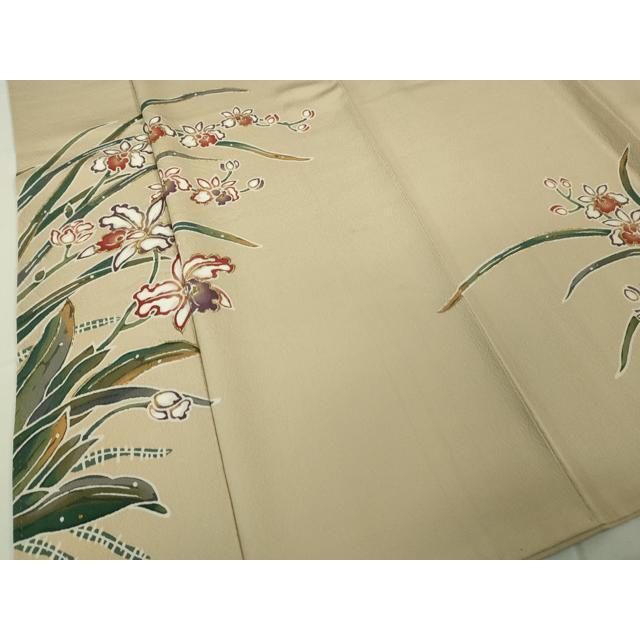 平和屋本店■超希少　染彩芸術の巨匠　皆川月華　訪問着　杜若　肌色地　金彩　縮緬地　逸品　DZAA4412kh5