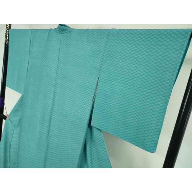 平和屋本店■極上　人間国宝　小宮康孝　江戸小紋　菊菱　浅葱色地　逸品　未使用　DZAA4505kh5_3