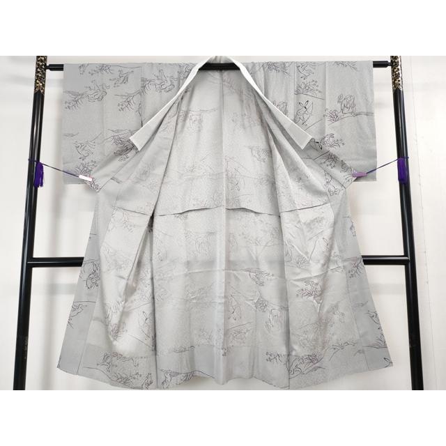 新品未使用 仕付け糸付き 長襦袢 正絹 鳥獣戯画 お仕立て 正絹長襦袢 無双仕立て 仕付け糸 鳥獣戯画
