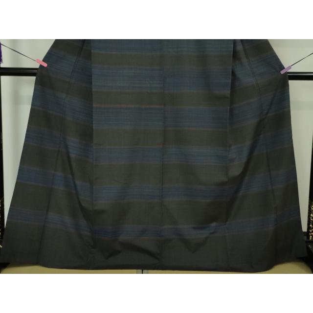 平和屋本店■希少　郡上紬　草木染　訪問着　横段文　高島屋扱い　逸品　DZAA4687kh5 平和屋本店□希少 郡上紬 草木染 訪問着 横段文 高島屋扱い 逸品