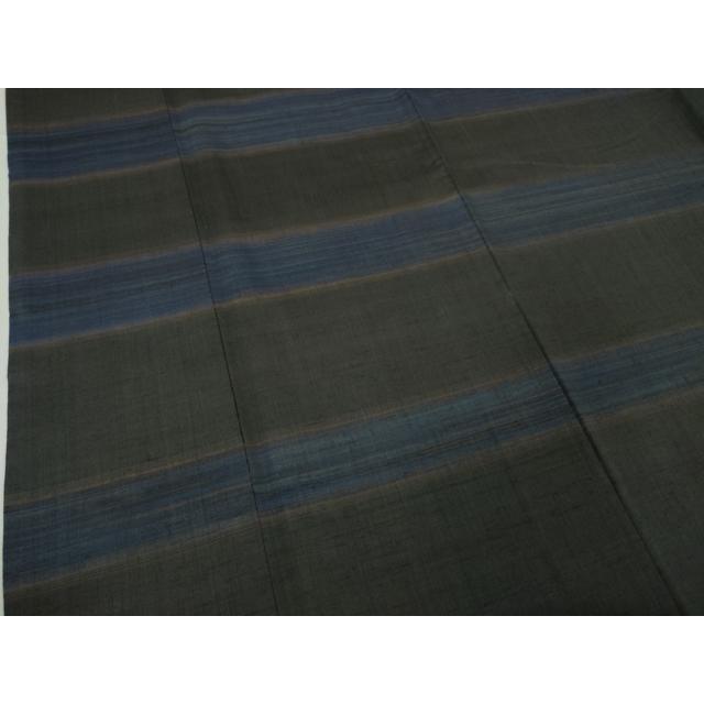 平和屋本店■希少　郡上紬　草木染　訪問着　横段文　高島屋扱い　逸品　DZAA4687kh5 平和屋本店□希少 郡上紬 草木染 訪問着 横段文 高島屋扱い 逸品
