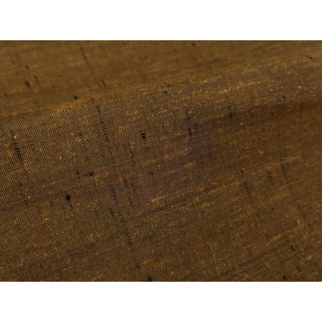 平和屋本店□極上 能州紬 絲藝苑 上島洋山 海草染 黒