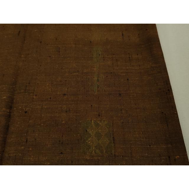 平和屋本店□極上 能州紬 絲藝苑 上島洋山 海草染 黒