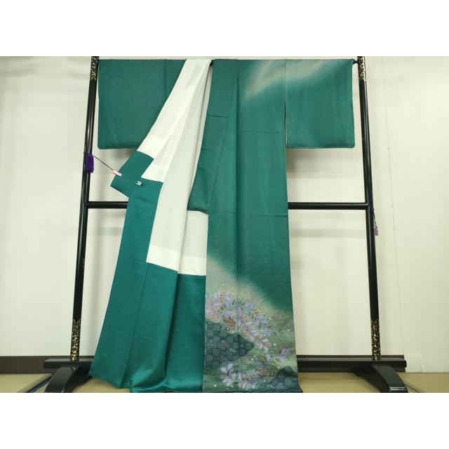 平和屋本店■極上　久保田一竹　幻の辻が花　訪問着　暈し染め　金通し地　逸品　DZAA4993kh5 平和屋本店□極上 久保田一竹 幻の辻が花 訪問着 暈し染め 金通し地