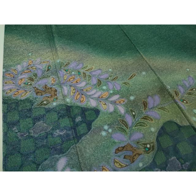 平和屋本店■極上　久保田一竹　幻の辻が花　訪問着　暈し染め　金通し地　逸品　DZAA4993kh5 平和屋本店□極上 久保田一竹 幻の辻が花 訪問着 暈し染め 金通し地