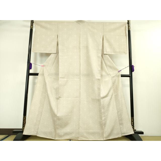 平和屋本店▽極上　白鷹お召　単衣　110亀甲　麻の葉　逸品　未使用　DZAA5224kh5 平和屋本店□極上 白鷹お召 単衣 110亀甲 麻の葉 逸品 未使用