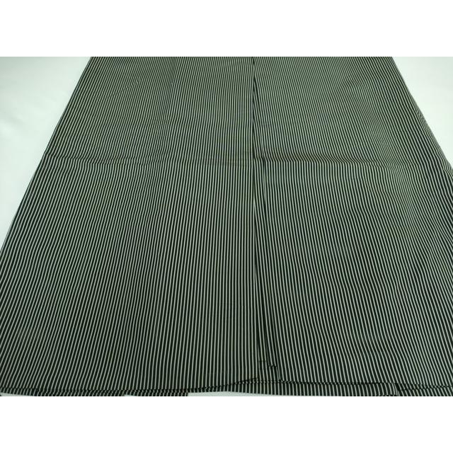 平和屋着物＊極上 夏物 男性 創業100年 毘龍織 安部吉 行灯袴 絽 縞 