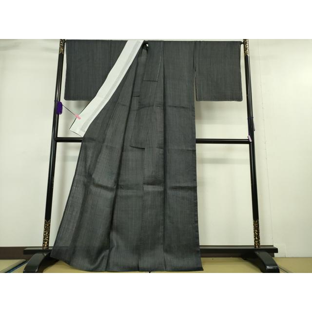 平和屋本店＊極上　夏物　重要無形文化財　本場宮古上布　苧麻　吉祥間道　逸品　未使用　DZAA7288kh6 平和屋本店□極上 夏物 重要無形文化財 本場宮古上布 苧麻 縞 濃紺地