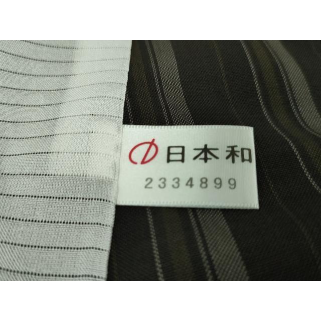 平和屋本店□希少 夏物 本場黄八丈 黒八丈 夏黄八 紗紬 間道 逸品 未