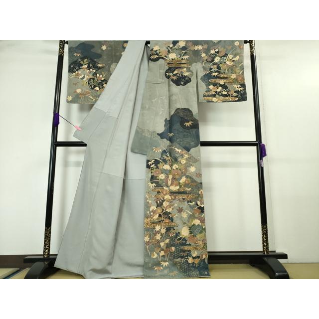 平和屋本店■極上　中国三大刺繍　スワトウ刺繍　汕頭刺繍　訪問着　吉祥花文　逸品　未使用　DZAA5954kh5 平和屋本店□極上 中国三大刺繍 スワトウ刺繍 汕頭刺繍 訪問着 吉祥花
