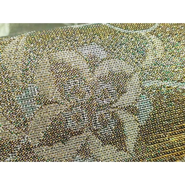 平和屋本店□極上 織の宝石・ダイヤモンドカット 佐波理綴 両面 六通柄