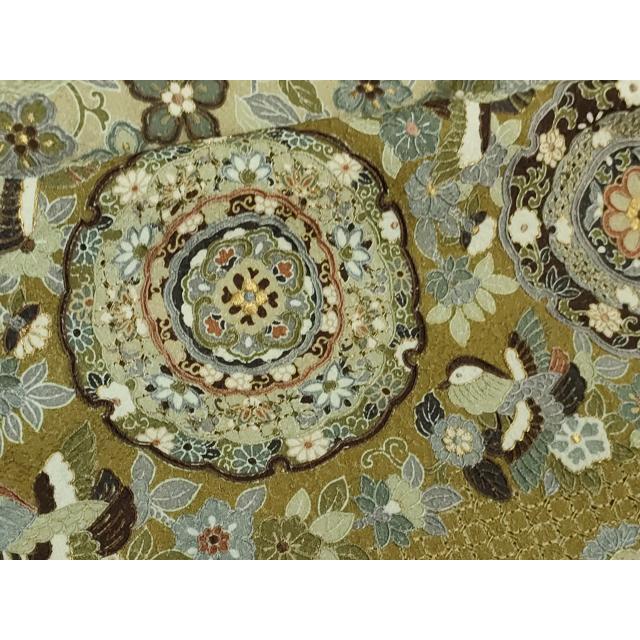 平和屋本店□極上 中国三大刺繍 スワトウ刺繍 汕頭刺繍 訪問着 双鳥正