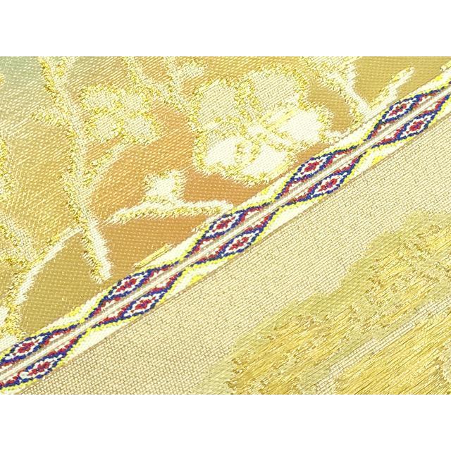 平和屋本店○最高級 龍村平蔵製 六通柄 本袋帯 金銀木下裂 金銀糸 逸品