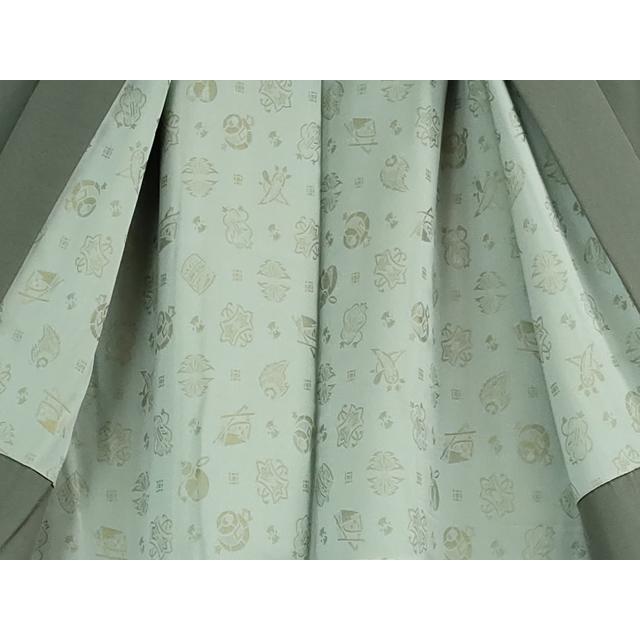 平和屋本店□極上 男性 お召 アンサンブル キングサイズ 長羽織 着物  