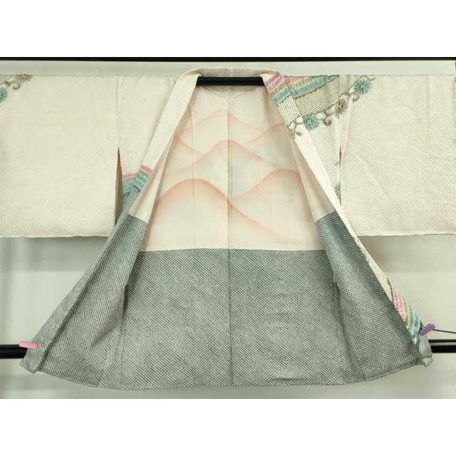 平和屋着物＃羽織 絞り 菊 黒地 正絹 逸品 BAAT8983gt 平和屋 着物