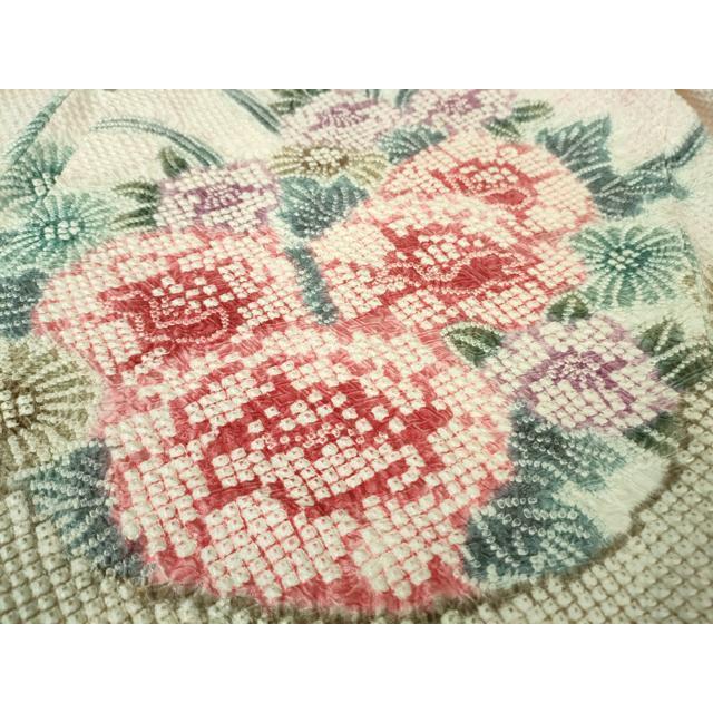 平和屋着物□極上 名門 藤娘きぬたや・総絞り 羽織 草花文 逸品