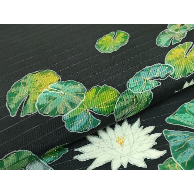 平和屋着物＊夏物　九寸名古屋帯　手描き　草花　麻　逸品　DAAY2964op 平和屋本店□極上 夏物 手描き友禅作 腰原淳策 絽塩瀬 九寸名古屋帯 蓮