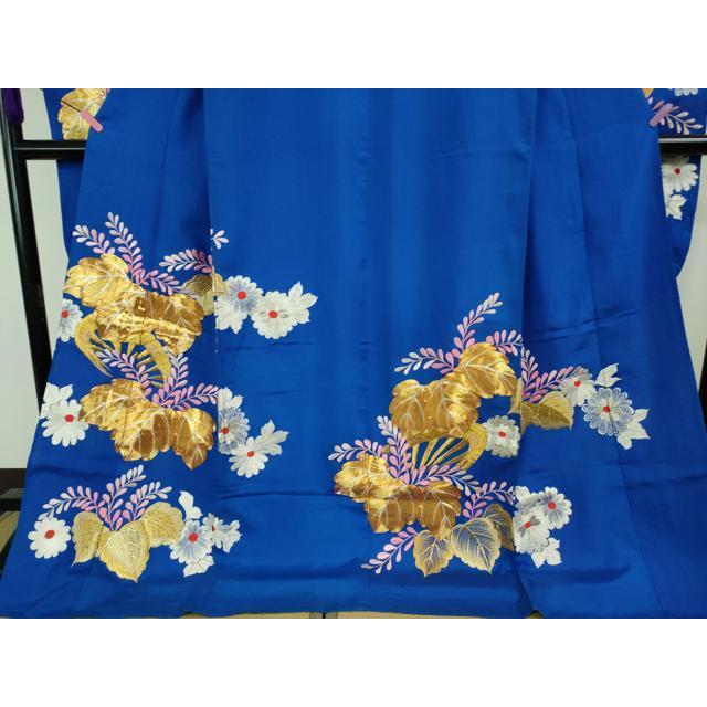 平和屋本店●極上　振袖　駒刺繍　絞り　霞吉祥花松文　蝉色地　金彩　逸品　DZAB2776kh6 平和屋本店○極上 振袖 駒刺繍 絞り 霞吉祥花松文 蝉色地 金彩 逸品