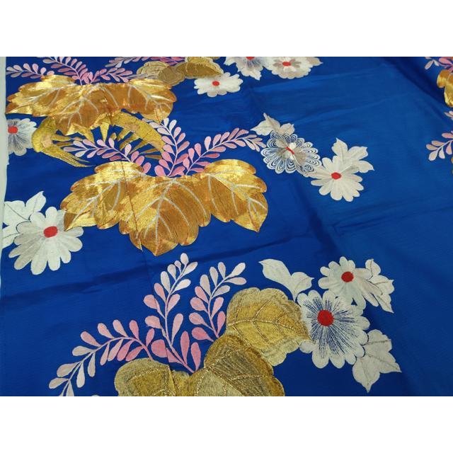 平和屋着物＊夏物　振袖　絽　刺繍　笹竹文　金糸　洗える着物　AABF1605jd 平和屋着物＊夏物 振袖 絽 刺繍 笹竹文 金糸 洗える着物 AABF1605jdの