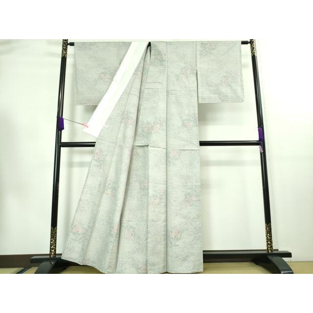 平和屋着物□極上 本場大島紬 白大島 単衣 総絣 道長花文 逸品 未使用