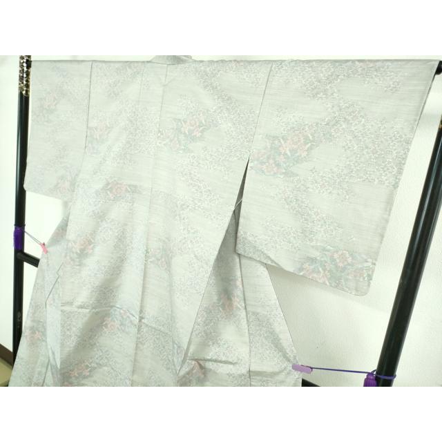 平和屋着物▽本場大島紬　単衣　矢絣文　正絹　逸品　AABA9600jh 平和屋着物□極上 本場大島紬 白大島 単衣 総絣 道長花文 逸品 未使用