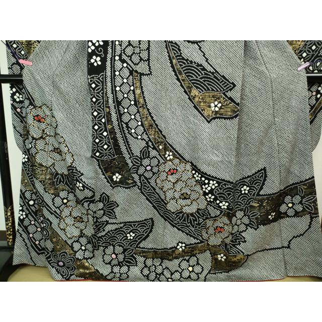 平和屋着物●長襦袢　無双仕立て　舞花地紋　暈し染め　京都きもの友禅扱い　正絹　逸品　AABF2984cs 平和屋着物○長襦袢 無双仕立て 舞花地紋 暈し染め 京都きもの友禅扱い