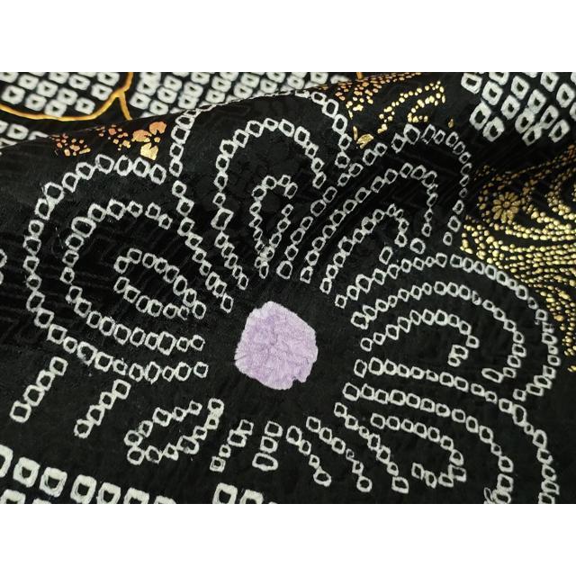 平和屋着物●振袖用長襦袢　無双仕立て　絞り　舞花文　正絹　逸品　CABD7532ut 平和屋着物○振袖用長襦袢 無双仕立て 絞り 舞花文 正絹 逸品 CABD7532ut