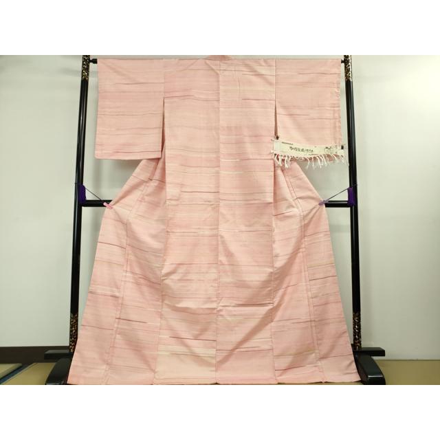 平和屋着物■極上　五代目・諏訪好風　紅花紬　米沢　野々花染　歳時記　ロング丈　証紙付き　逸品　未使用　DZAA8353kh5 平和屋着物□極上 五代目・諏訪好風 紅花紬 米沢 野々花染 歳時記