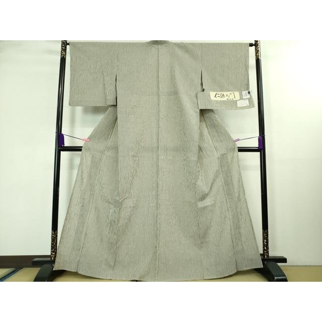 平和屋着物●極上　小紋　モール　舞蝶文　鉄御納戸色地　逸品　未使用　DZAB4422kh6 平和屋着物□極上 夏物 仁伍エ門 綿麻縮 縞 小千谷織物 証紙付き 逸品