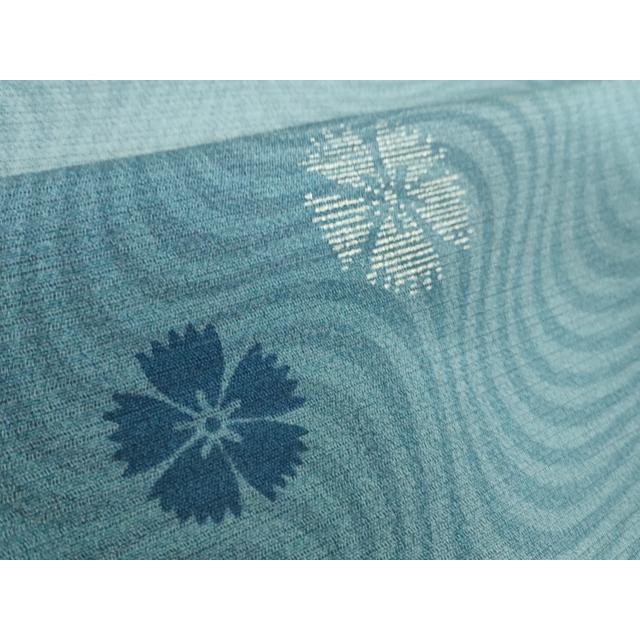 平和屋本店□極上 夏物 池田重子コレクション 小紋 絽縮緬 流水花文 暈