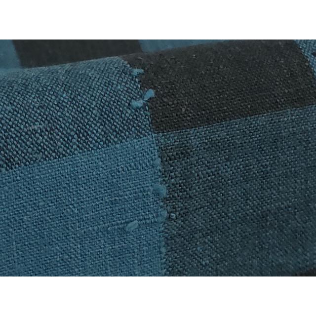 平和屋本店●極上　浦野理一　紬　格子　薄縹色×濃藍色　逸品　DZAA8442kh5 平和屋本店○極上 浦野理一 紬 格子 薄縹色×濃藍色 逸品 DZAA8442kh5